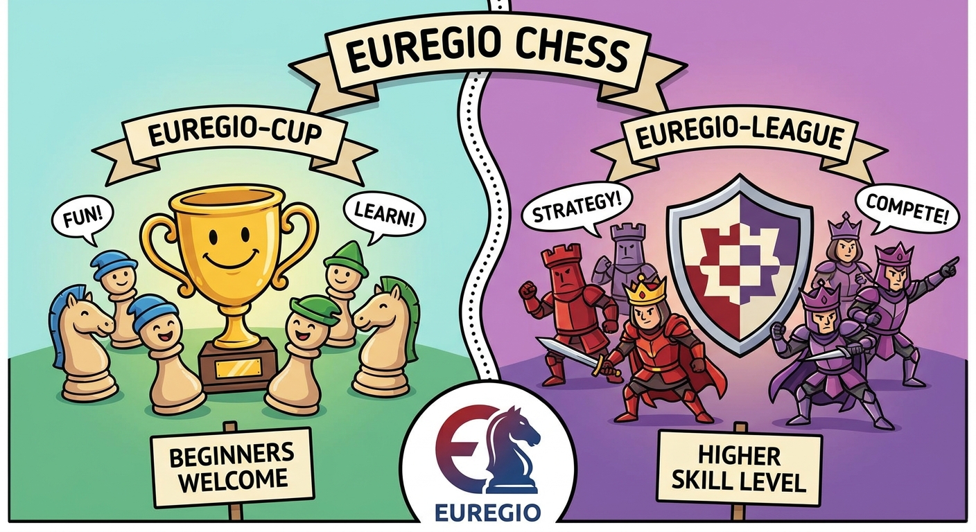 Euregio-Cup vs. Euregio-League: Was sind die Unterschiede dieser Jugend-Schachwettbewerbe?